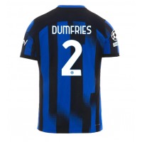 Camisa de time de futebol Inter Milan Denzel Dumfries #2 Replicas 1º Equipamento 2023-24 Manga Curta